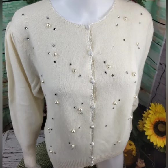 L’ULTIMA Lambswool Angora Blend Designer Collection Cardigan - Picture 6 of 7